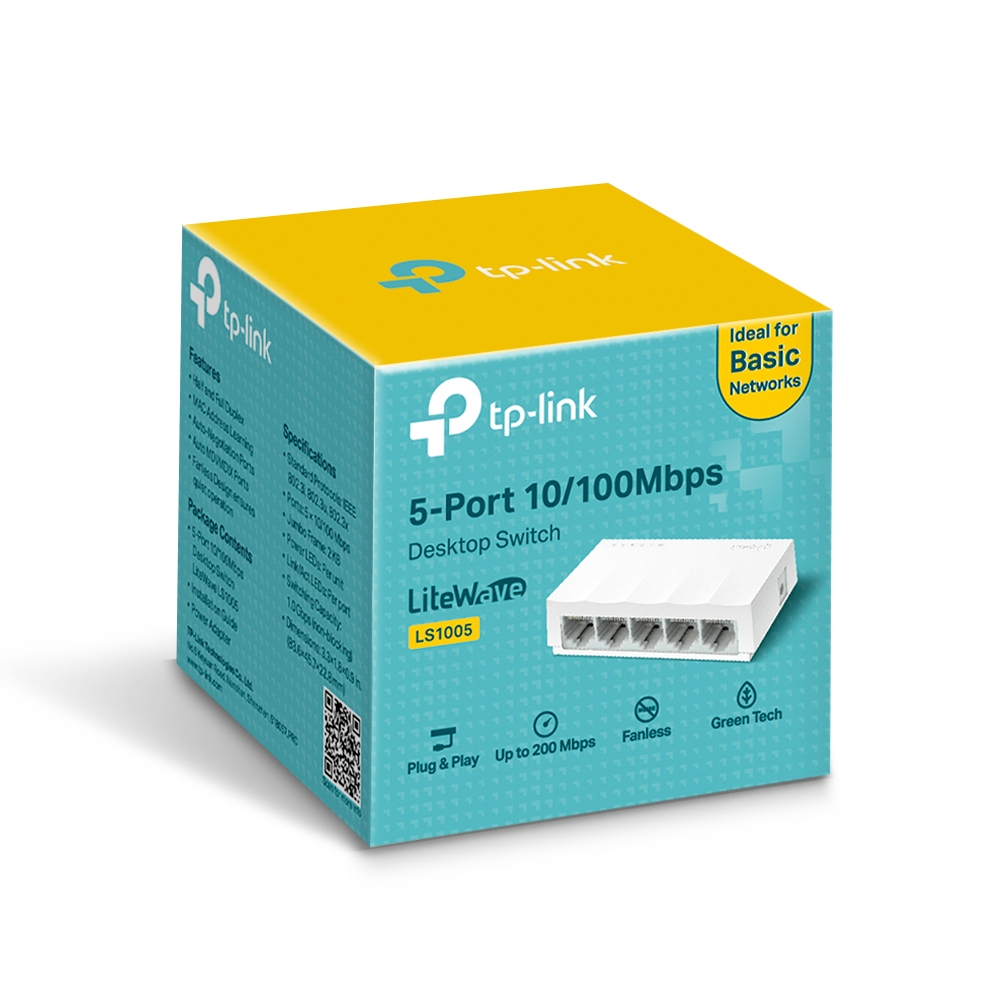 TP-Link LS1005 5 Port 10/100 Masaüstü Switch — 2