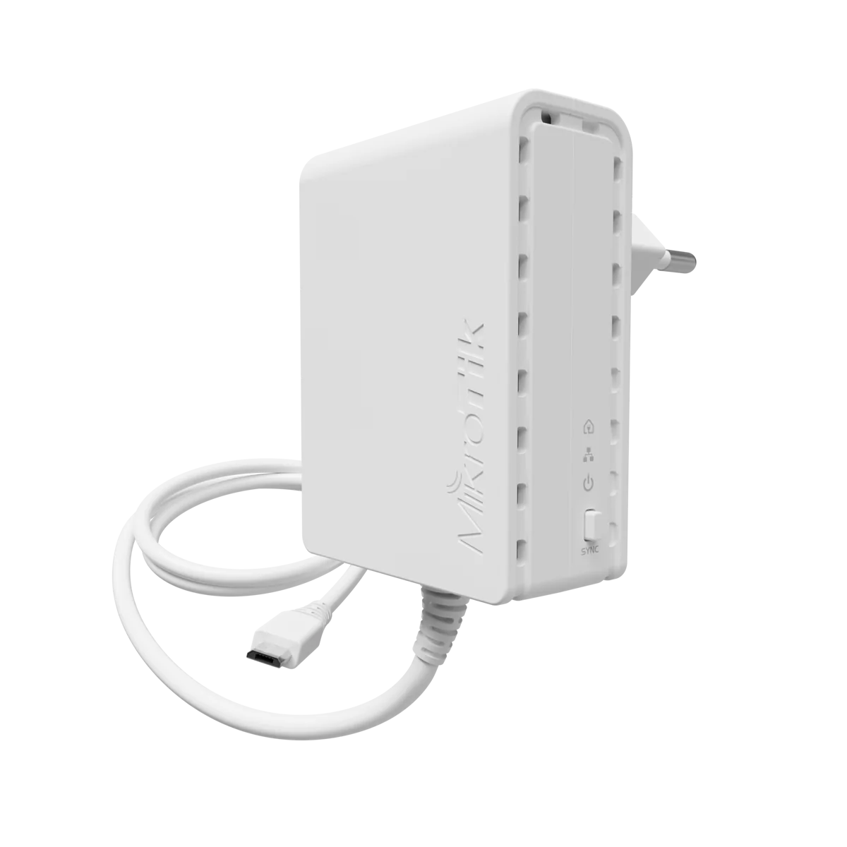 MikroTik PWR-Line 7400 PLC Adapter, 100 Mbps, microUSB — 1