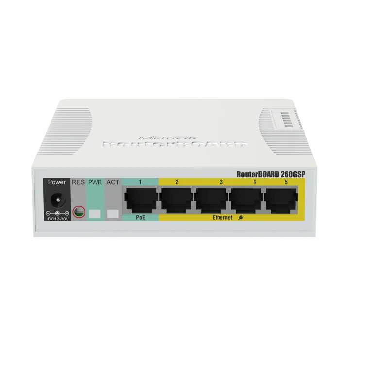 MikroTik RB260GSP (CSS106-1G-4P-1S) Yönetilebilir Gigabit Switch — 2