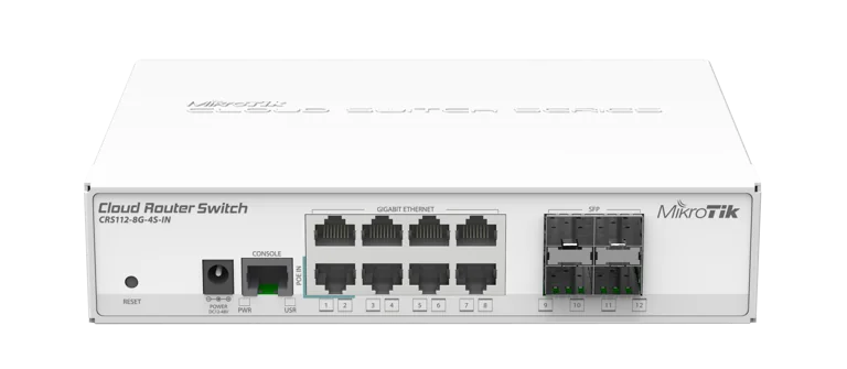 MikroTik CRS112-8G-4S-IN 8-Port Gigabit Ethernet 4 SFP Switch — 1
