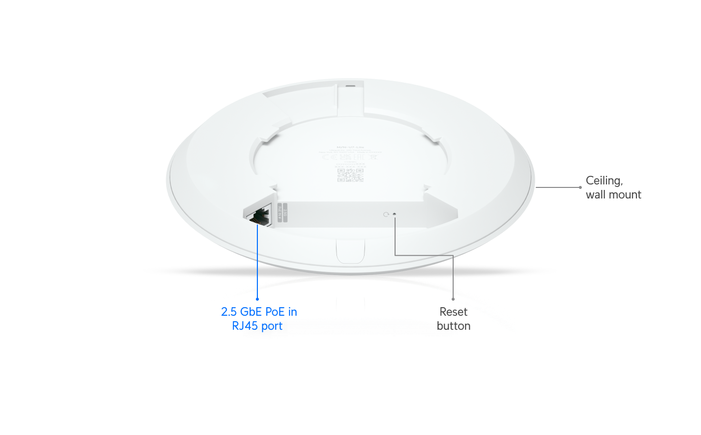 Ubiquiti U7-Lite WiFi 7 Erişim Noktası, 2.5 GbE — 4