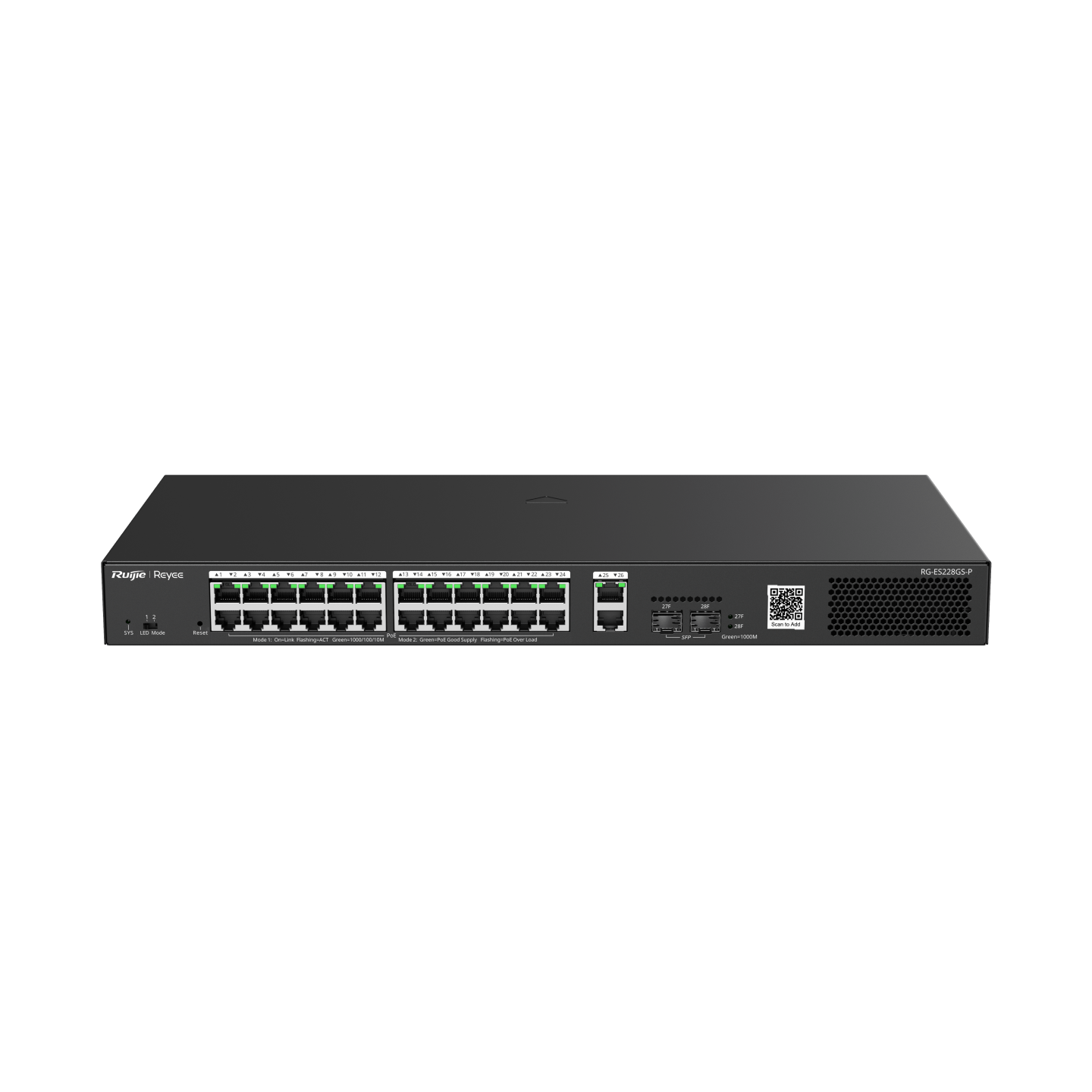 Ruijie Reyee RG-ES228GS-P 28 Port Gigabit PoE+ Yönetilebilir Switch — 2
