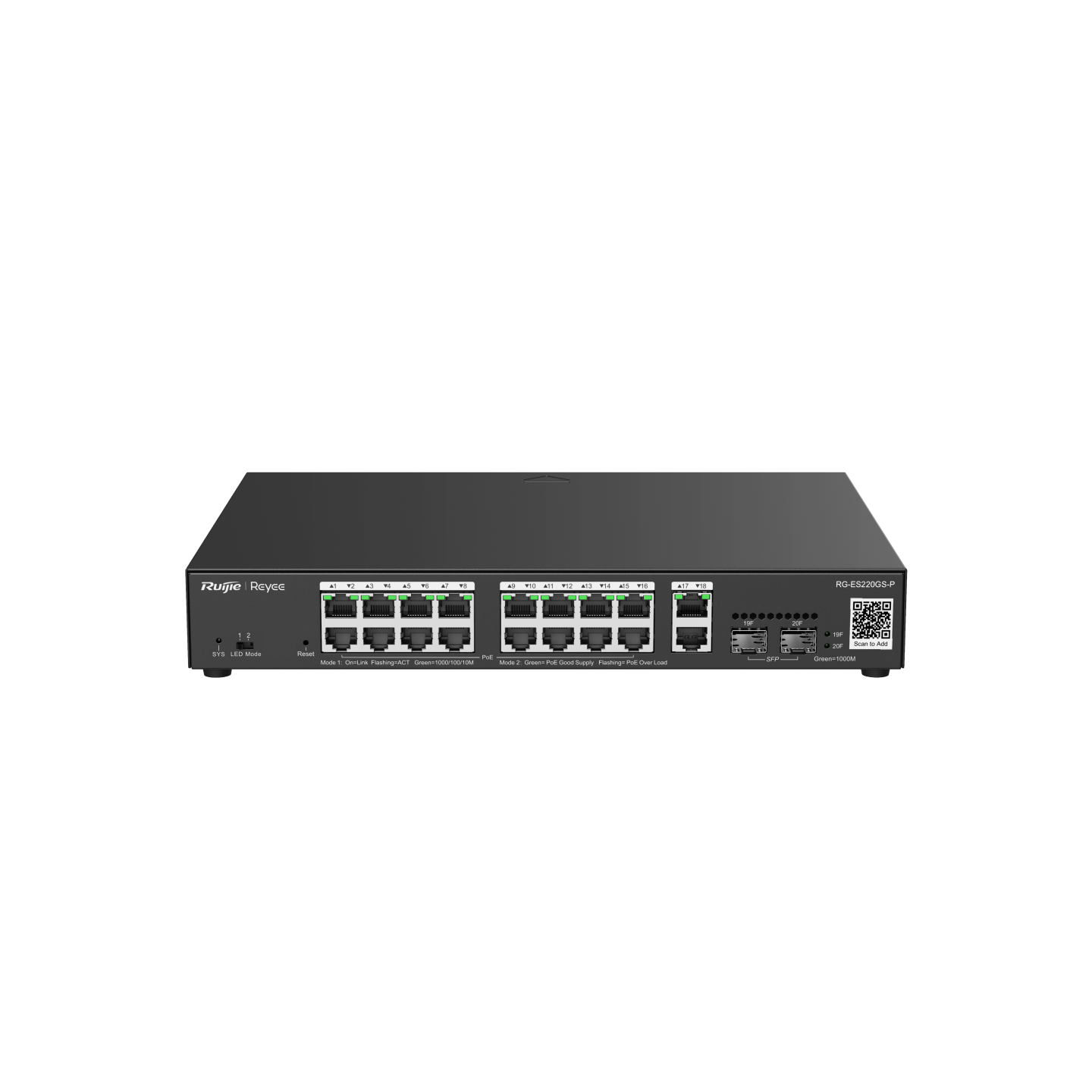 Ruijie Reyee RG-ES220GS-P 20-Port Gigabit PoE+ Switch — 2