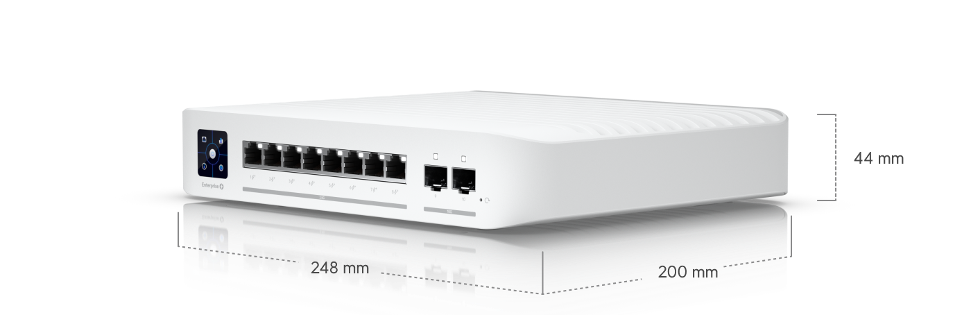 Ubiquiti USW-Enterprise-8-PoE 8-Port 2.5GbE PoE+ Managed Switch — 3