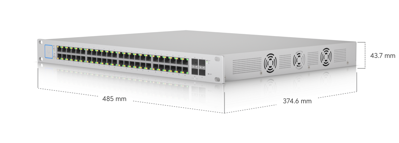 Ubiquiti Switch US-48-500W 48 Port PoE+ Gigabit Yönetilebilir Anahtar — 3