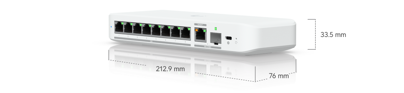 Ubiquiti USW-Flex-2.5G-8-PoE 8 Port 2.5G PoE++ Switch — 3