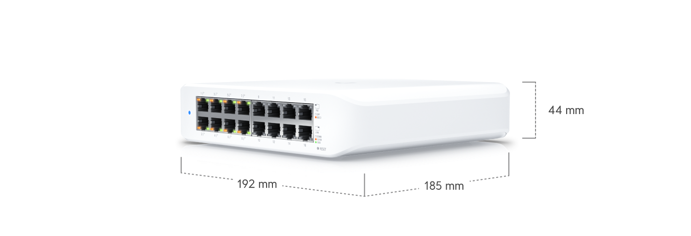 Ubiquiti USW-Lite-16-PoE 16-Port Gigabit PoE+ Switch — 3