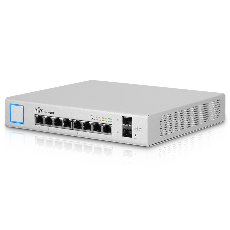 Ubiquiti US-8-150W UniFi PoE+ Managed Switch — 1