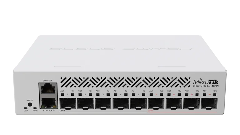 MikroTik CRS310-1G-5S-4S+IN Managed Switch — 1
