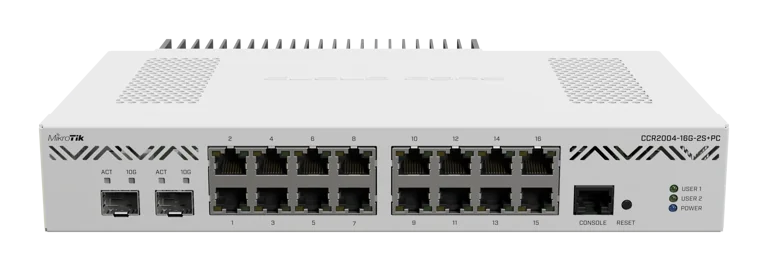 MikroTik CCR2004-16G-2S+PC Sessiz Bulut Çekirdek Yönlendirici — 1