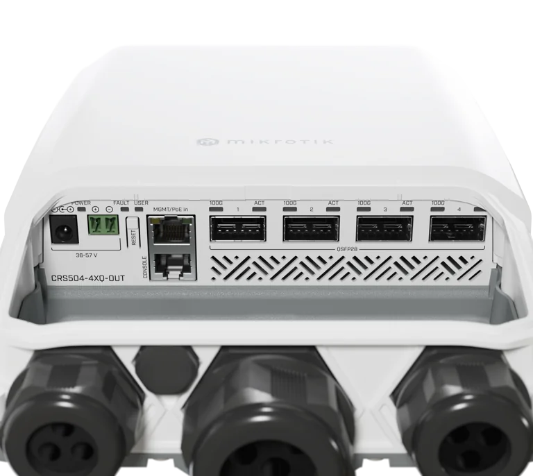 MikroTik CRS504-4XQ-OUT 100G Dış Mekan Anahtarlayıcı — 4