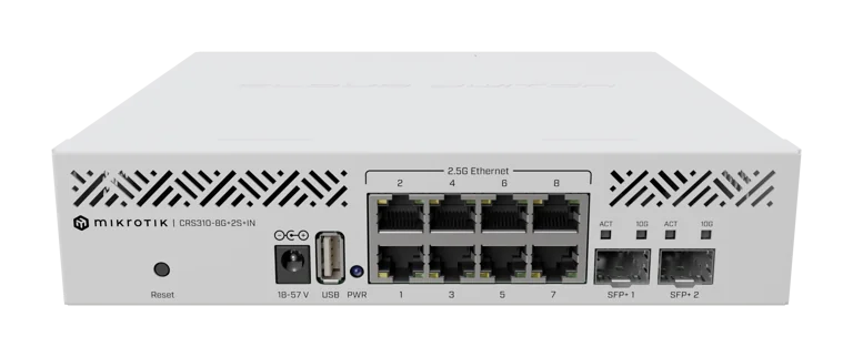 MikroTik CRS310-8G+2S+IN Yönetilebilir Switch — 1