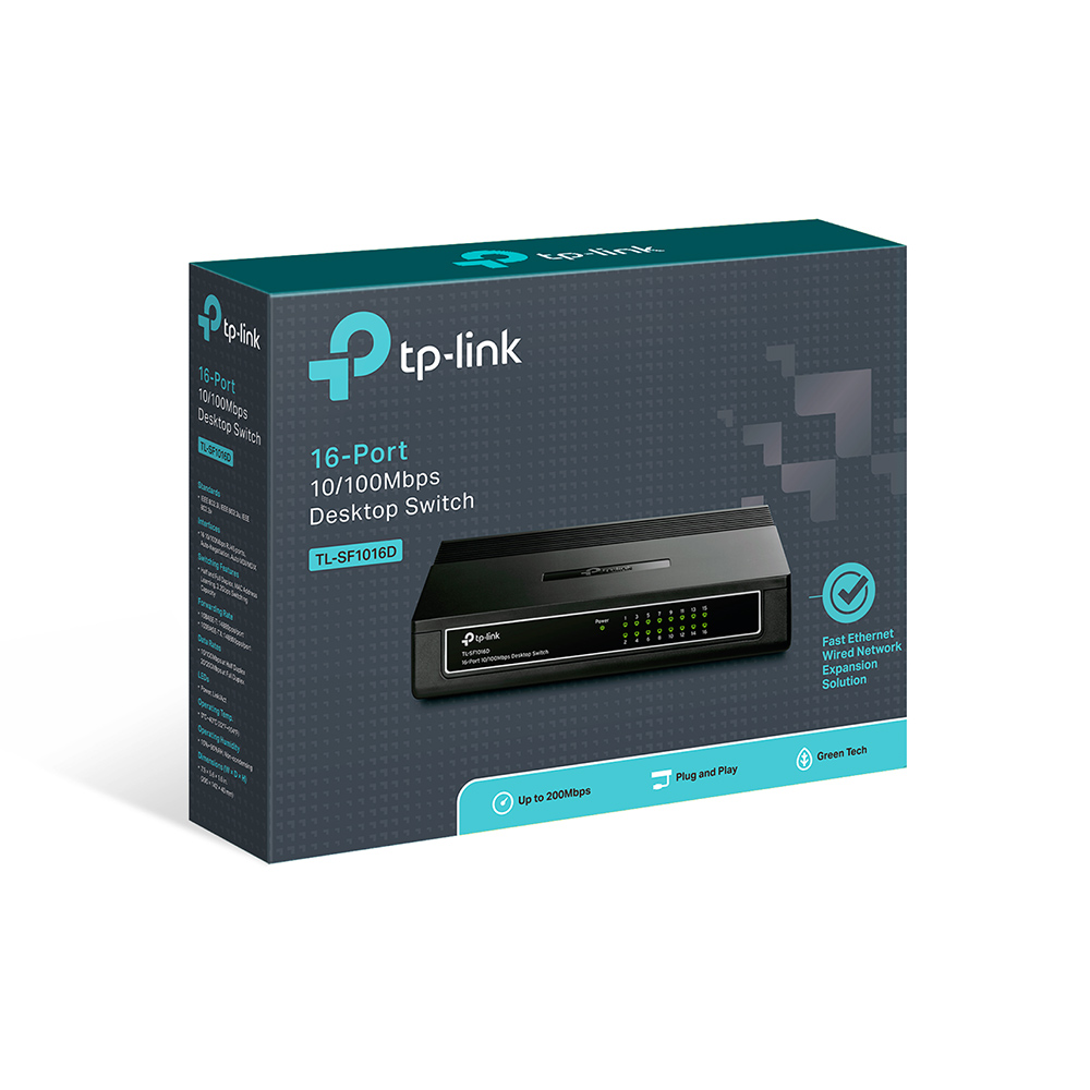 TP-Link TL-SF1016D 16-Port Fast Ethernet Unmanaged Switch — 4