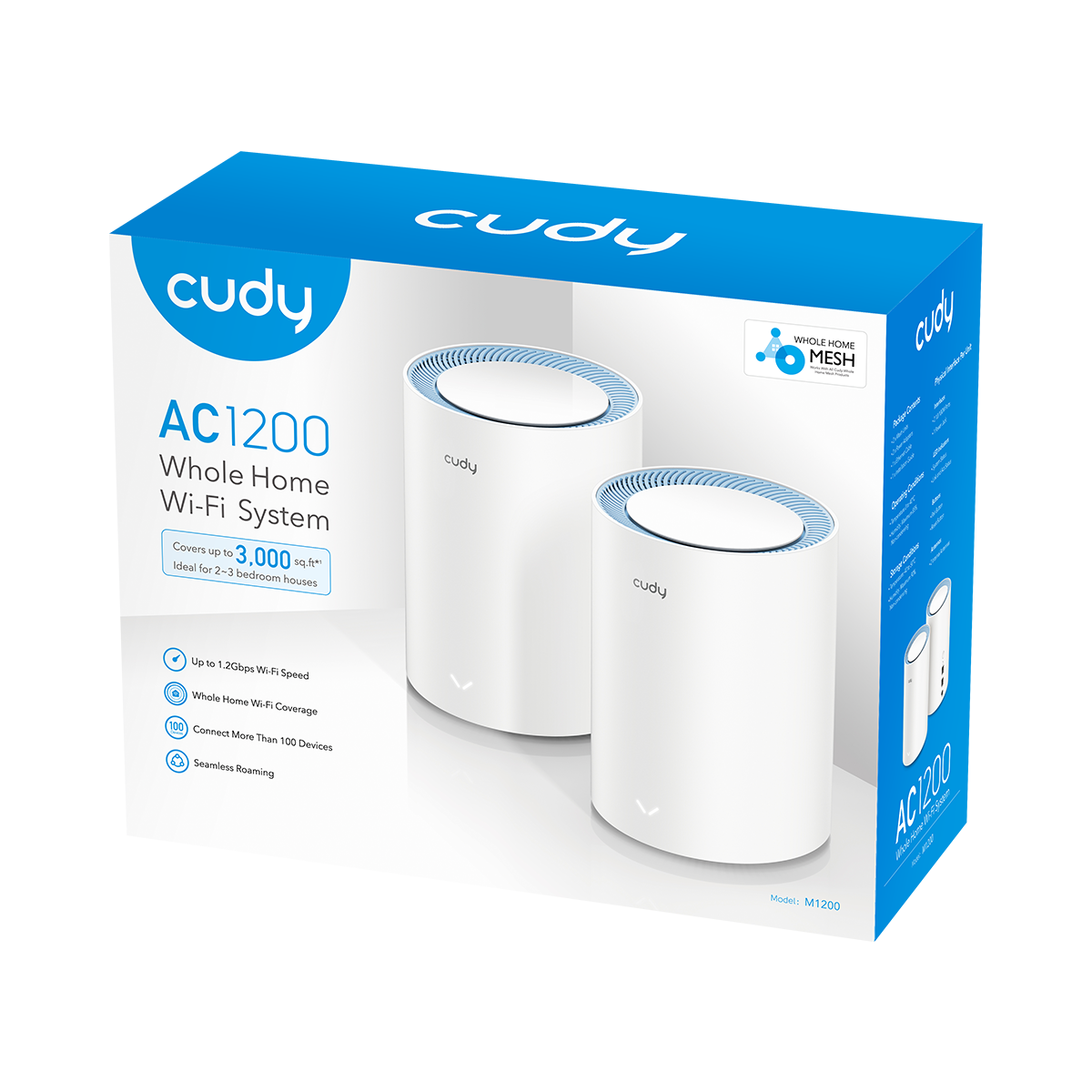 CUDY M1200 (2-Paket) AC1200 Wi-Fi Mesh Sistemi — 2