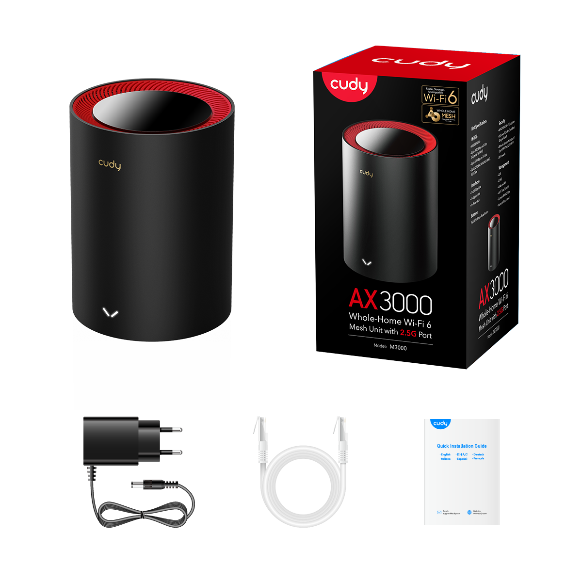 Cudy M3000 (1-Pack) AX3000 Wi-Fi 6 Mesh 2.5G Çözüm — 4