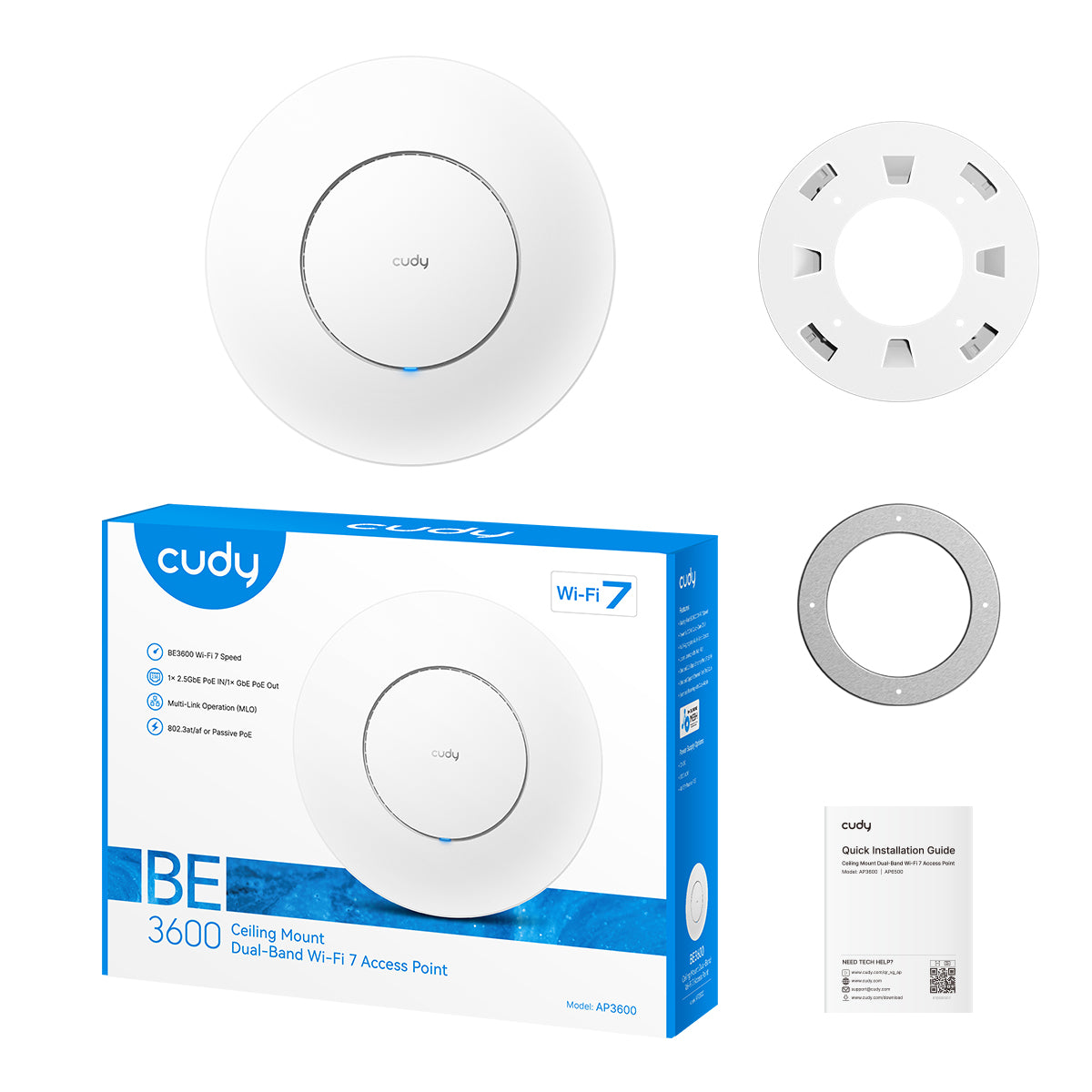 Cudy AP3600 BE3600 Wi-Fi 7 2.5G Access Point — 5