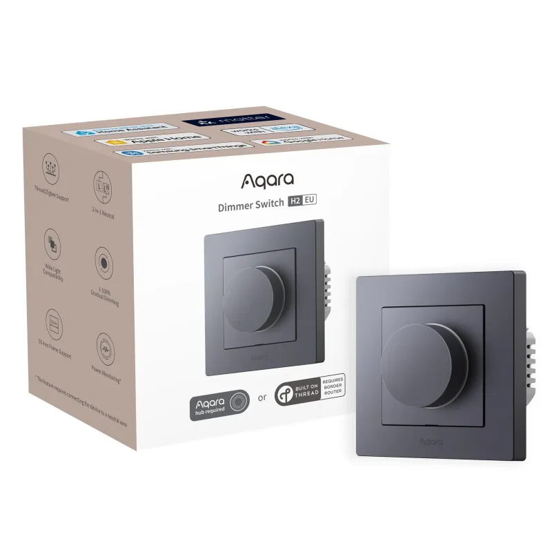 Aqara Dimmer Switch H2 EU KD-R01D Gray Smart Dimmer — 2
