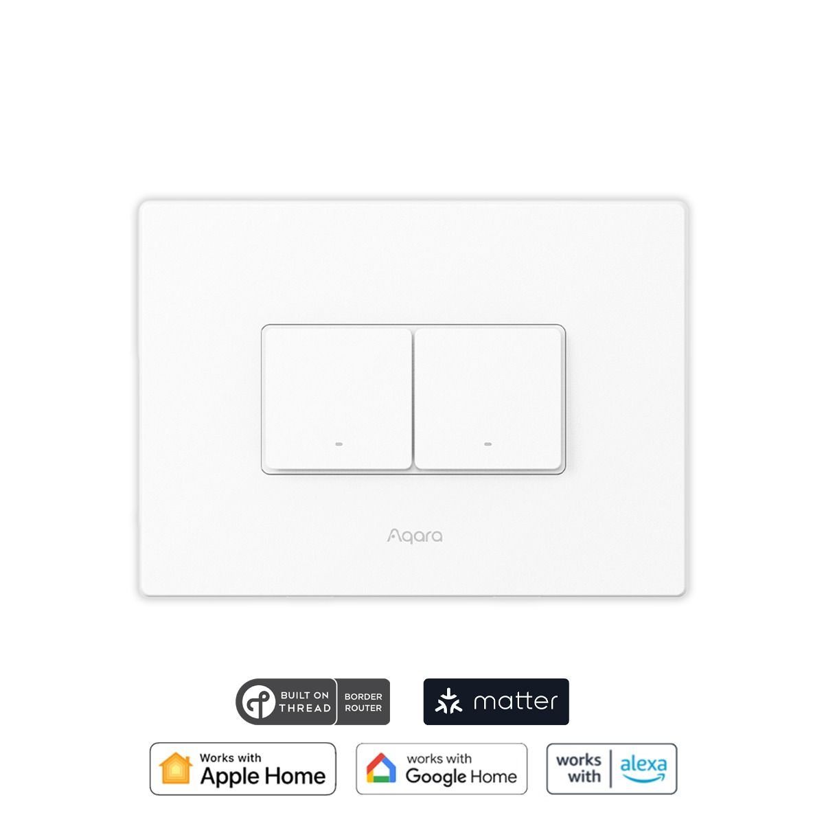 AQARA WS-K12D Light Switch H2 Horizontal (2 Tuş, 1 Kanal) — 1
