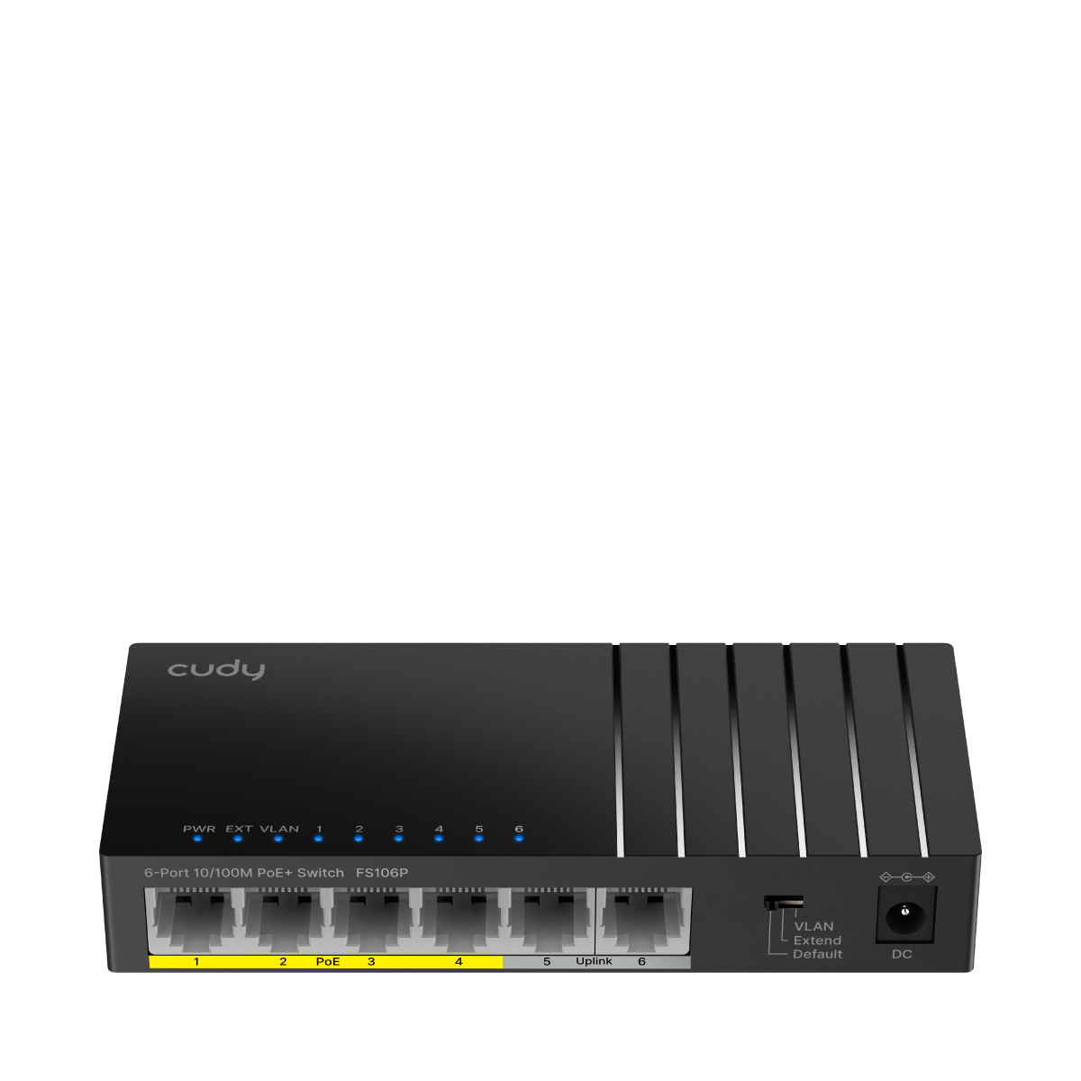 CUDY FS106P 6-Port 10/100M PoE+ Switch 36W — 1