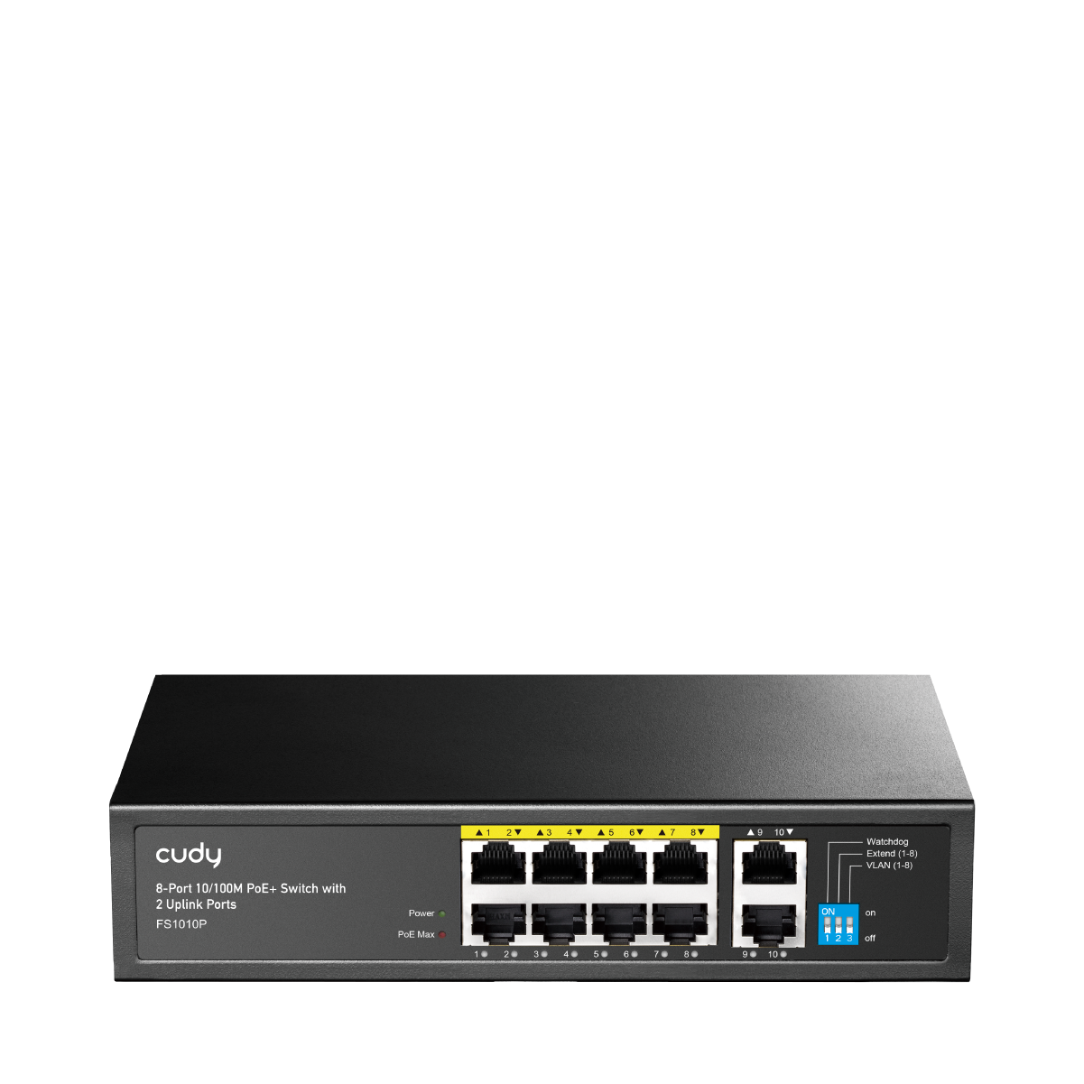CUDY FS1010P 8 Port PoE+ Switch 120W 2 Uplink — 1