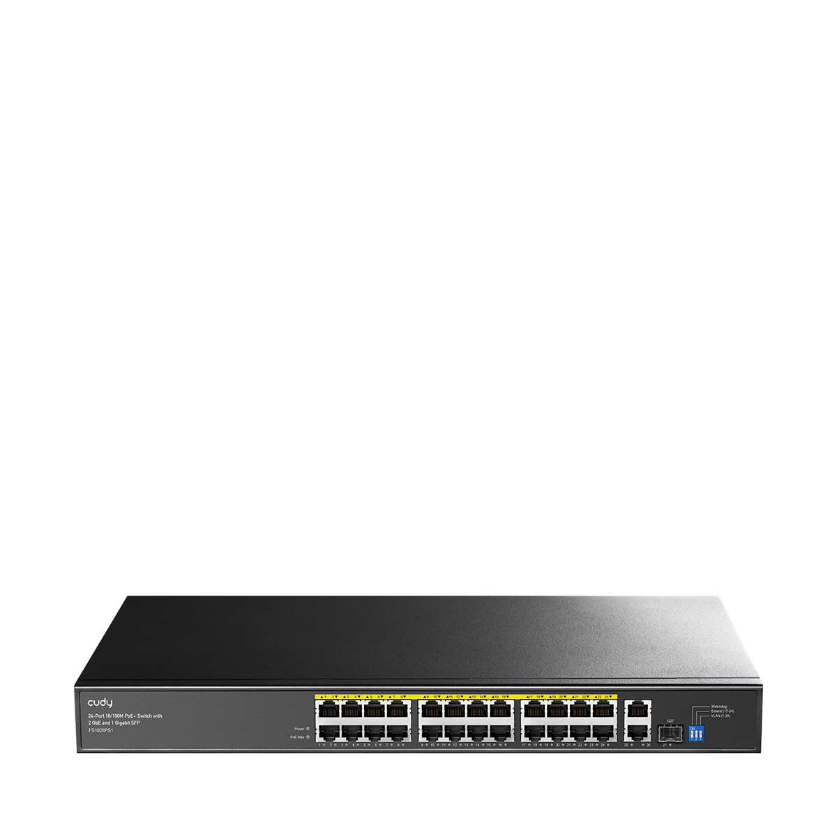 CUDY FS1026PS1 24-Port PoE+ Switch 300W 2 Gigabit 1 SFP — 1