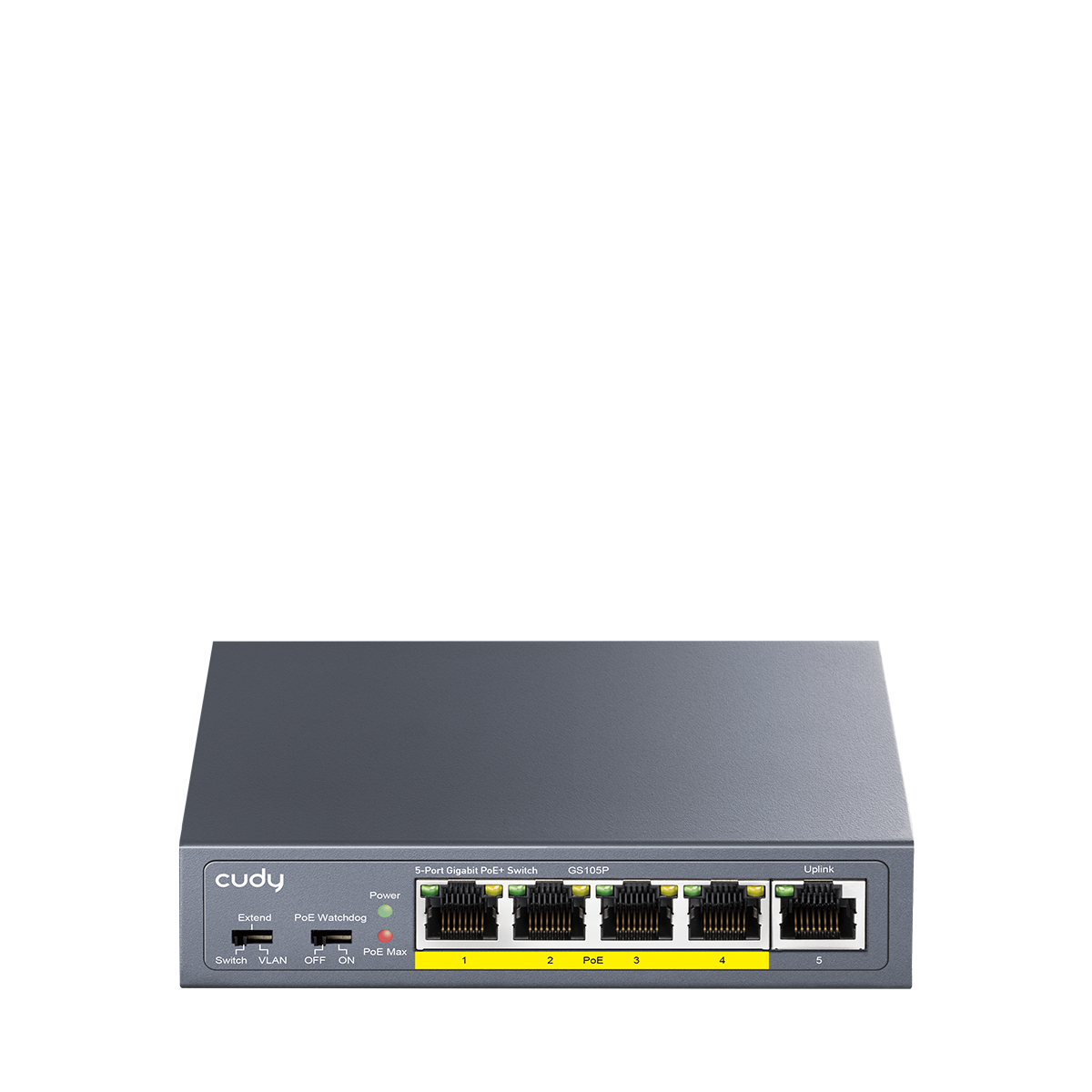CUDY GS105P 5 Port Gigabit PoE+ Switch 36W — 1