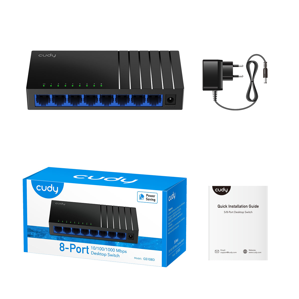 CUDY GS108D 8-Port Gigabit Desktop Switch — 3