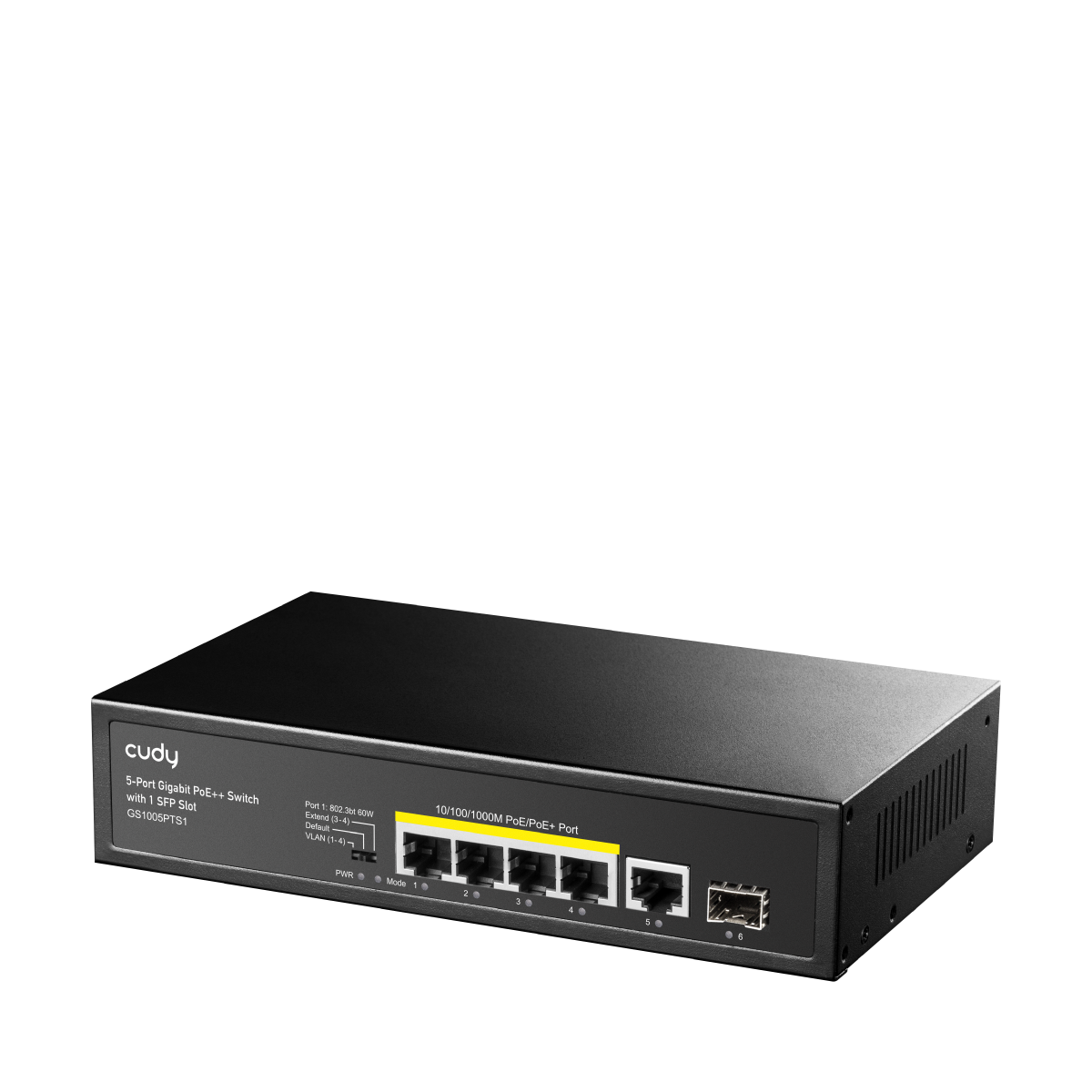Cudy GS1005PTS1 - 5-Port Gigabit PoE+ Switch with 1 SFP Port 120W — 2
