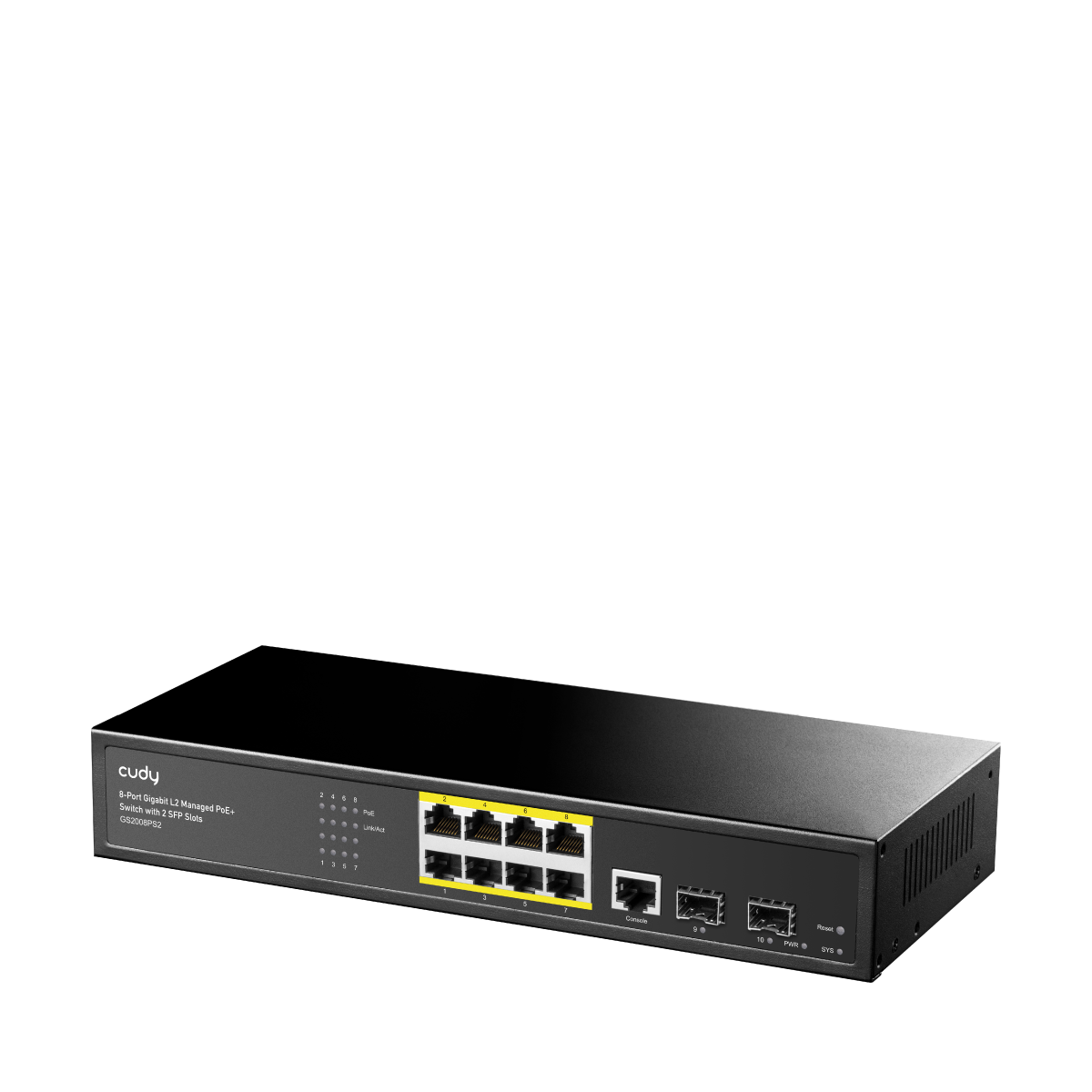 Cudy GS2008PS2 - 8-Port Gigabit Managed PoE+ Switch with 2 SFP, 120W — 2