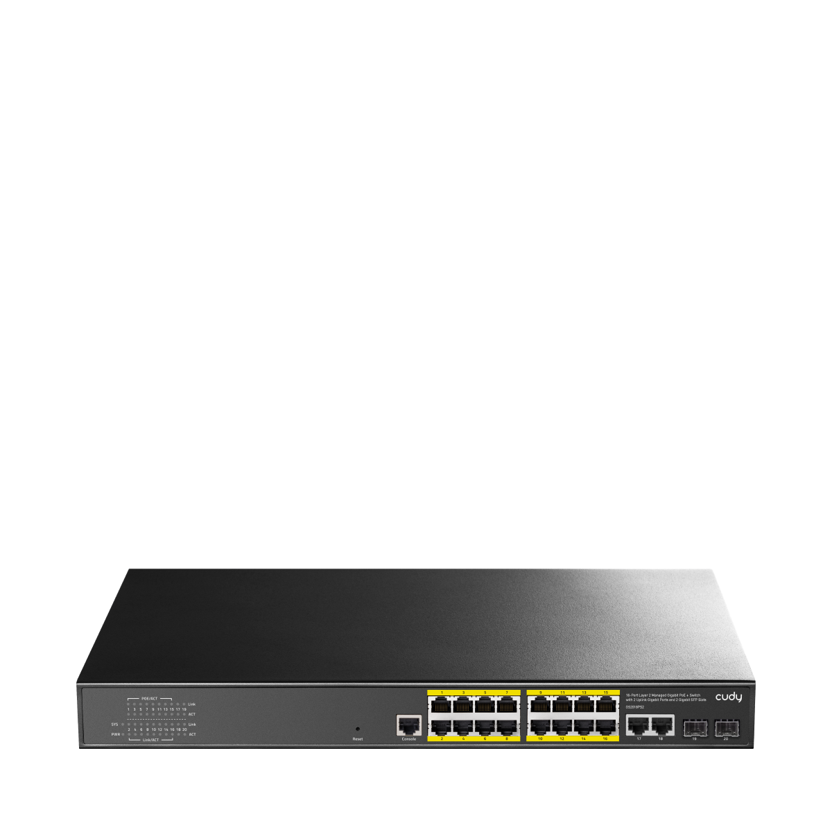 Cudy GS2018PS2-200W - 16 Port Gigabit Yönetilebilir PoE+ Switch — 1