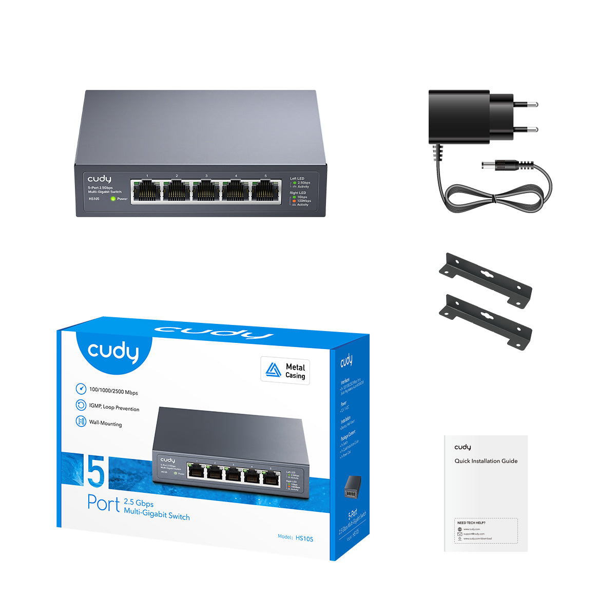 Cudy HS105 - 5-Port 2.5G Metal Switch — 4