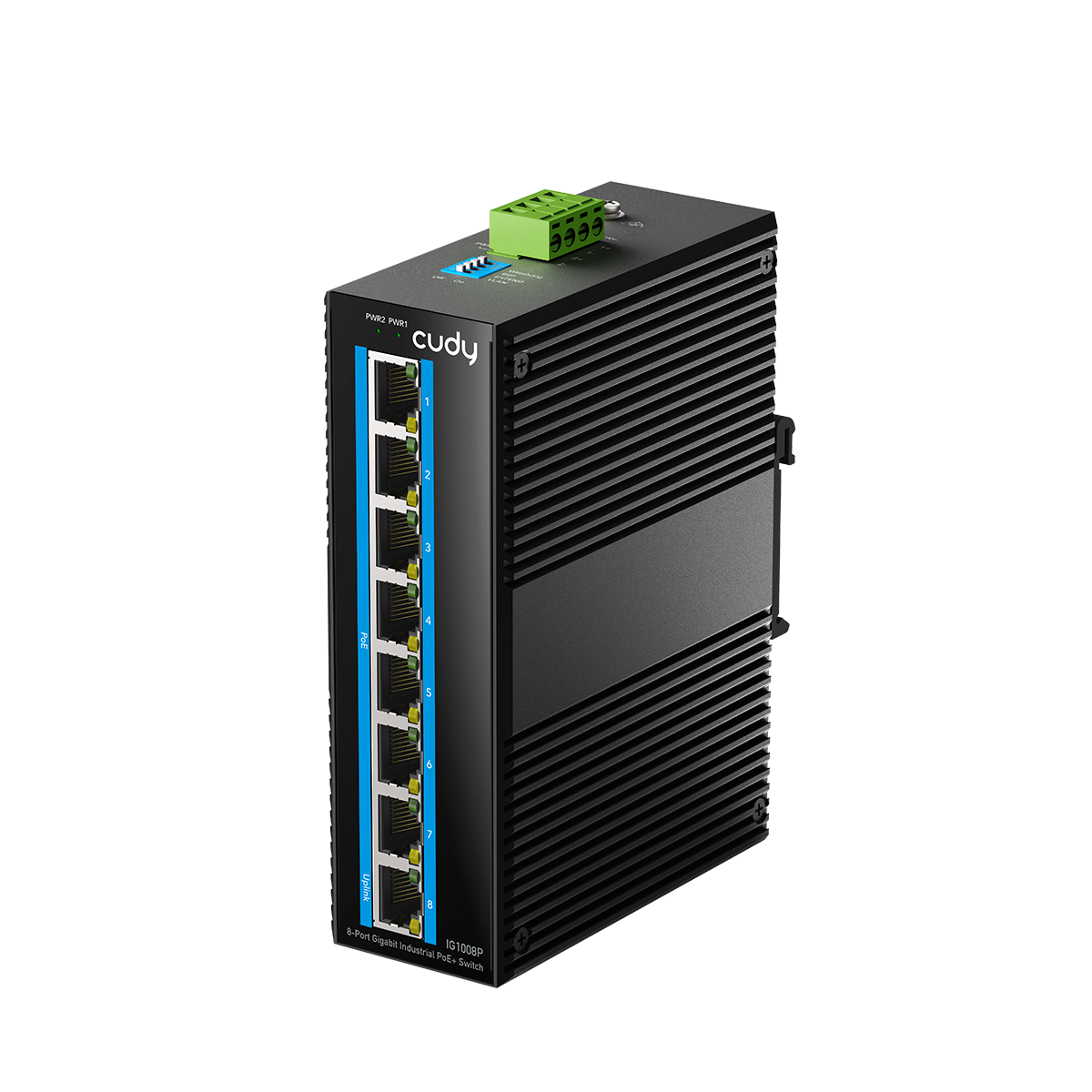 Cudy IG1008P - 8 Port Gigabit Endüstriyel PoE+ Switch — 1