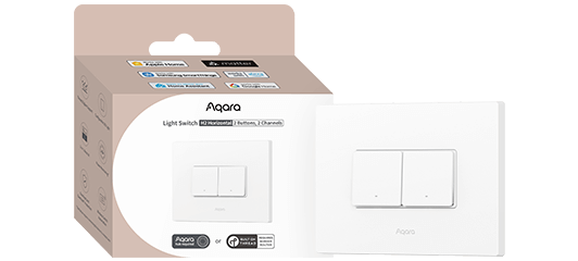 AQARA Light Switch H2 Horizontal WS-K13D 2-Gang 2-Channel Smart Switch — 1