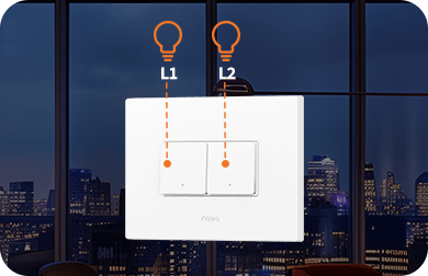 AQARA Light Switch H2 Horizontal WS-K13D 2-Gang 2-Channel Smart Switch — 2