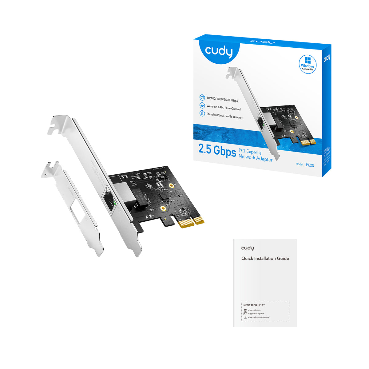 Cudy PE25 2.5G PCI Express Ağ Adaptörü — 3