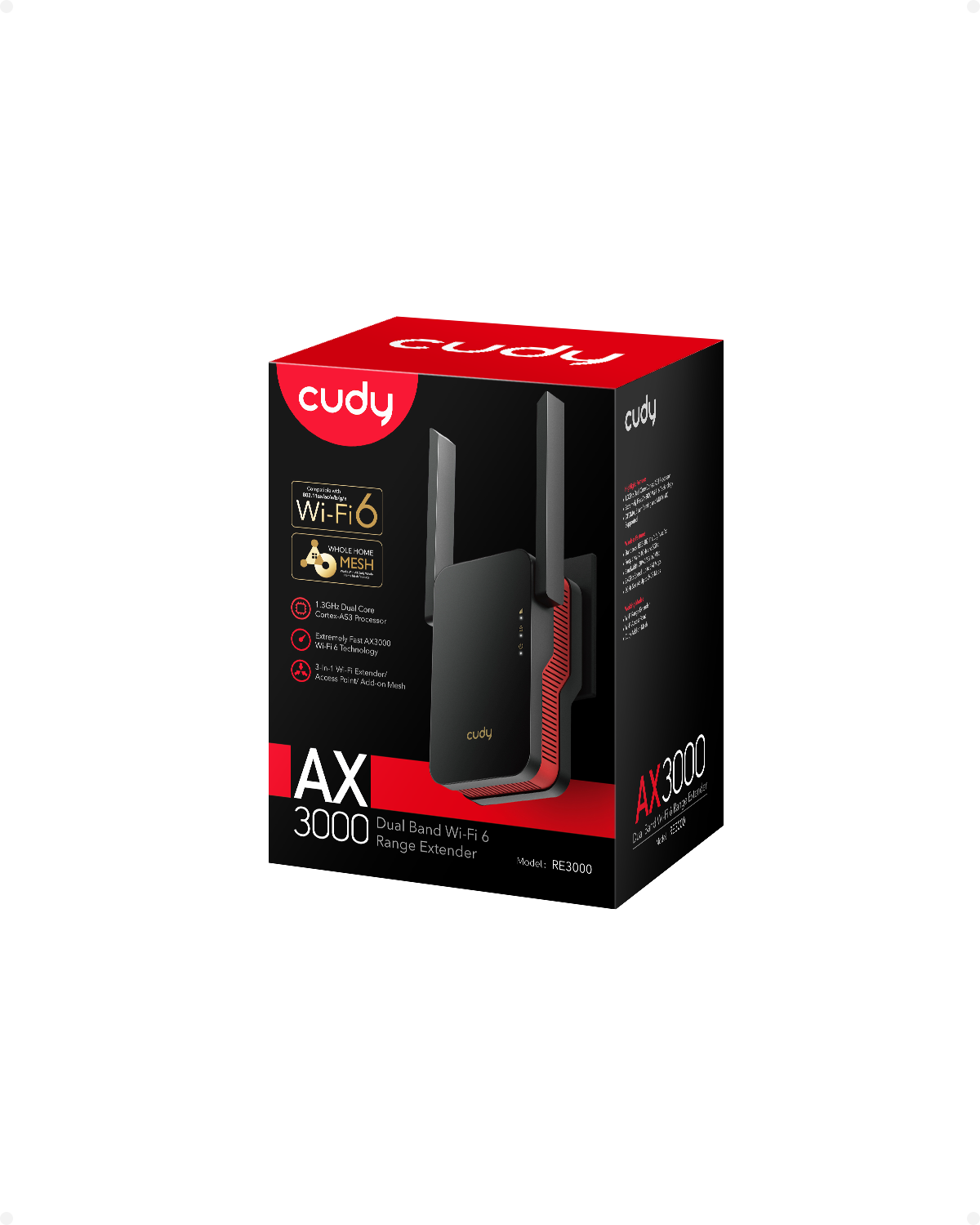 Cudy RE3000 AX3000 WiFi 6 Mesh Range Extender — 5