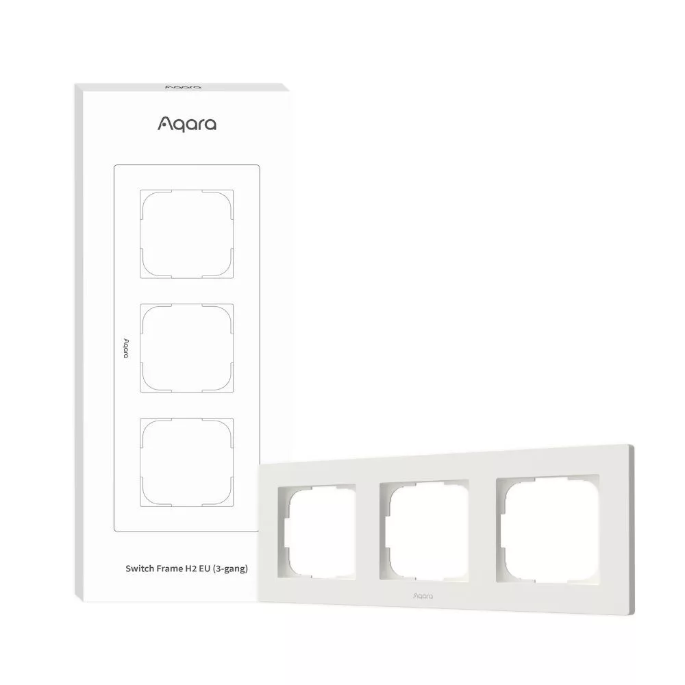 AQARA FE-X02D Switch Frame H2 EU (3-gang) White — 2