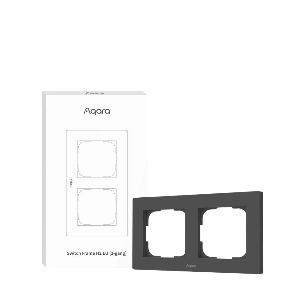 AQARA FE-X01D Switch Frame H2 EU (2-gang) Gri — 2