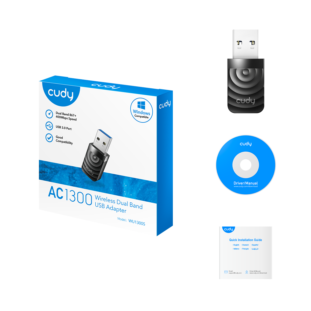 Cudy WU1300S AC1300 Wi-Fi USB 3.0 Adaptör — 4