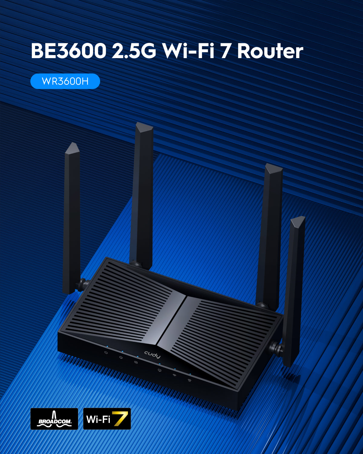 Cudy WR3600H - BE3600 2.5G Wi-Fi 7 Mesh Router — 7
