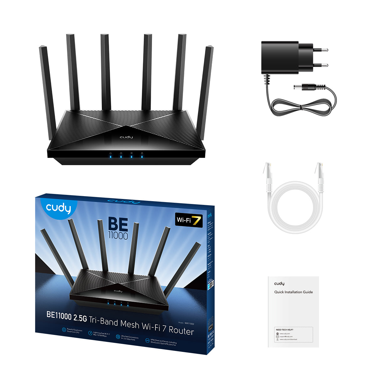 Cudy WR6500H BE6500 2.5G Wi-Fi 7 Mesh Router — 3