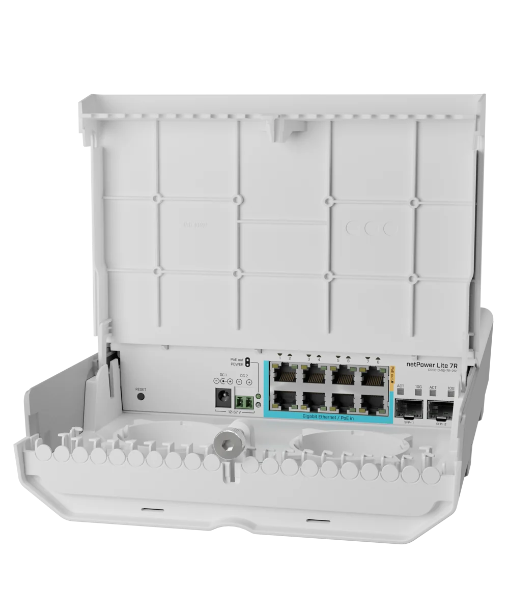 MikroTik CSS610-1Gi-7R-2S+OUT Outdoor Managed Switch — 1