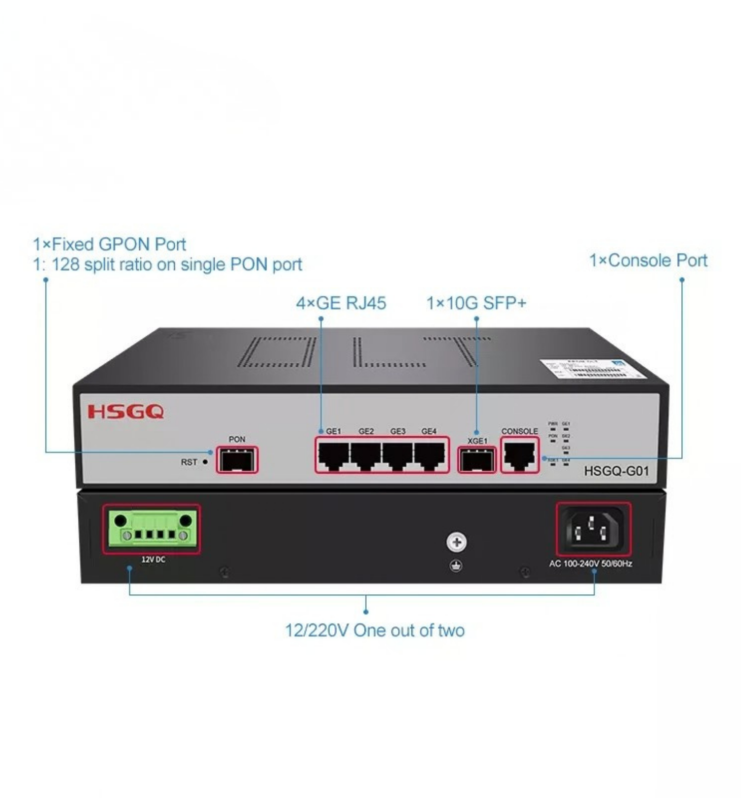 WOWGRUP HSGQ-Mini OLT GPON - 1 Portlu Mini OLT — 4