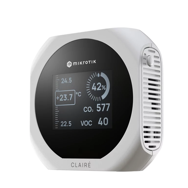 MikroTik CLAIRÉ Lite CO₂, VOC, Sıcaklık ve Nem Monitörü — 1