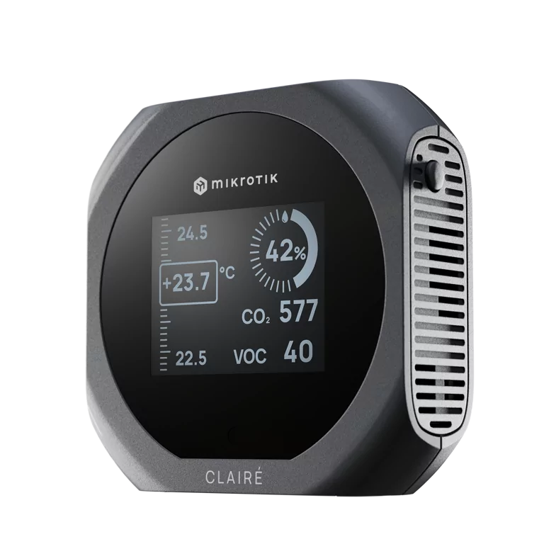 MikroTik CLAIRÉ Lite CO₂, VOC, Sıcaklık ve Nem Monitörü — 5
