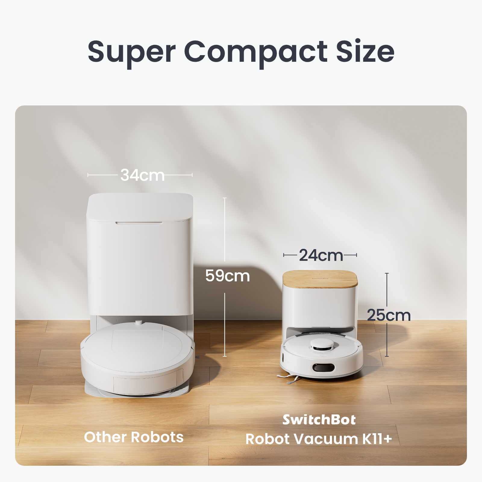 SwitchBot K11+ Mini Robot Vacuum (W3003100) — 3